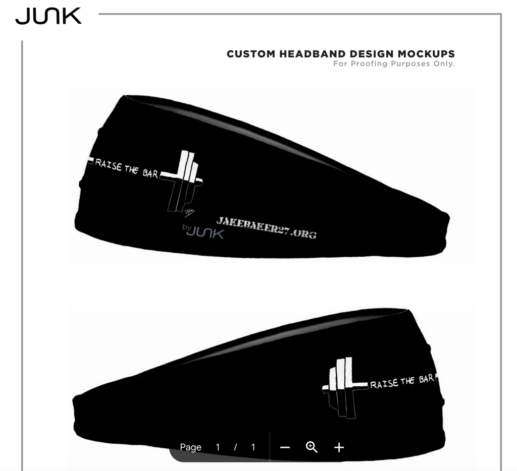 "Raise the Bar" JUNK Brand Headband